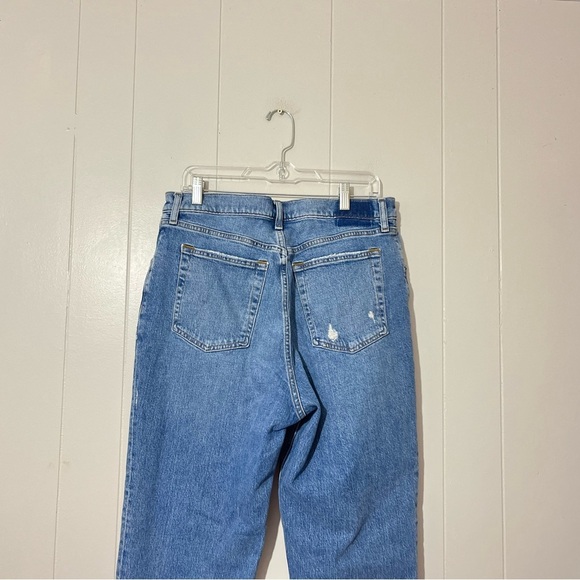 Abercrombie Fitch Jeans The'90s Slim Straight Ultra High Rise Criss Cross SZ 32 - Picture 6 of 9